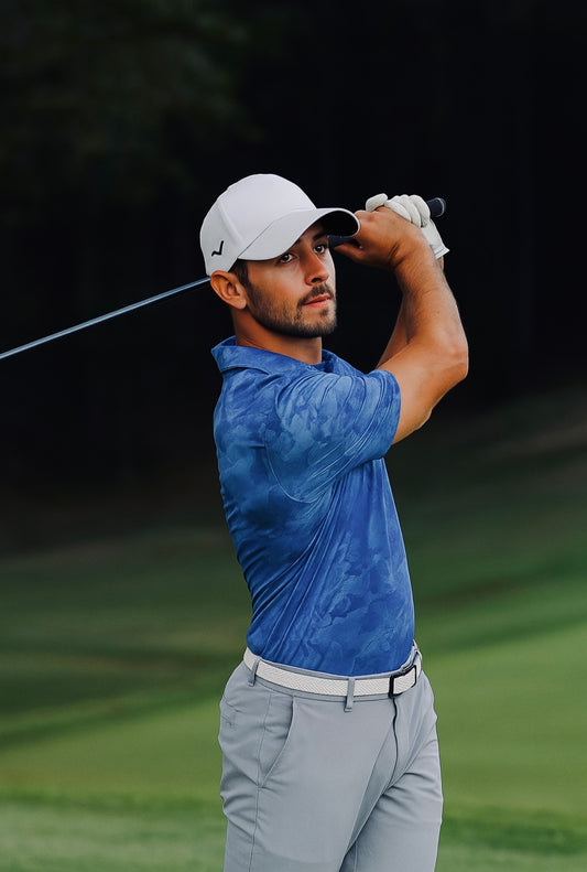 Blue Camo Golf Polo